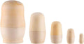 5 pcs Blank Wooden Nesting Dolls Unpainted