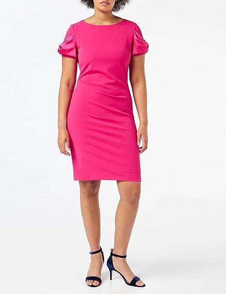 Gina Bacconi Women's Gina Bacconi Women's Crepe Dress With Satin Bows Cocktail Dress