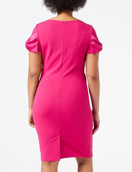 Gina Bacconi Women's Gina Bacconi Women's Crepe Dress With Satin Bows Cocktail Dress