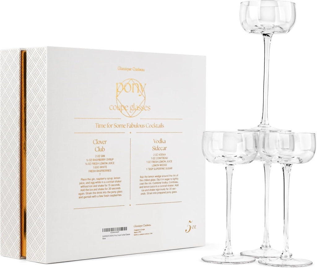 Set of 4 Crystal Martini Long Stemmed glasses RRP £35