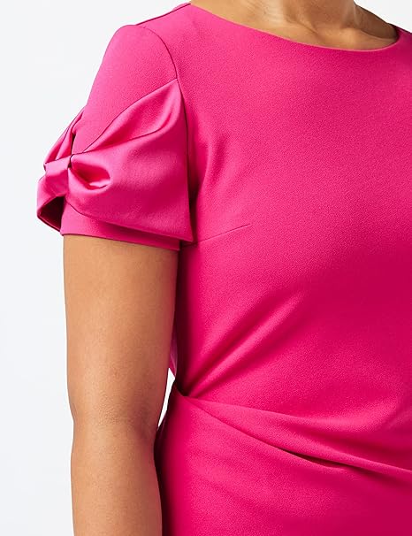 Gina Bacconi Women's Gina Bacconi Women's Crepe Dress With Satin Bows Cocktail Dress