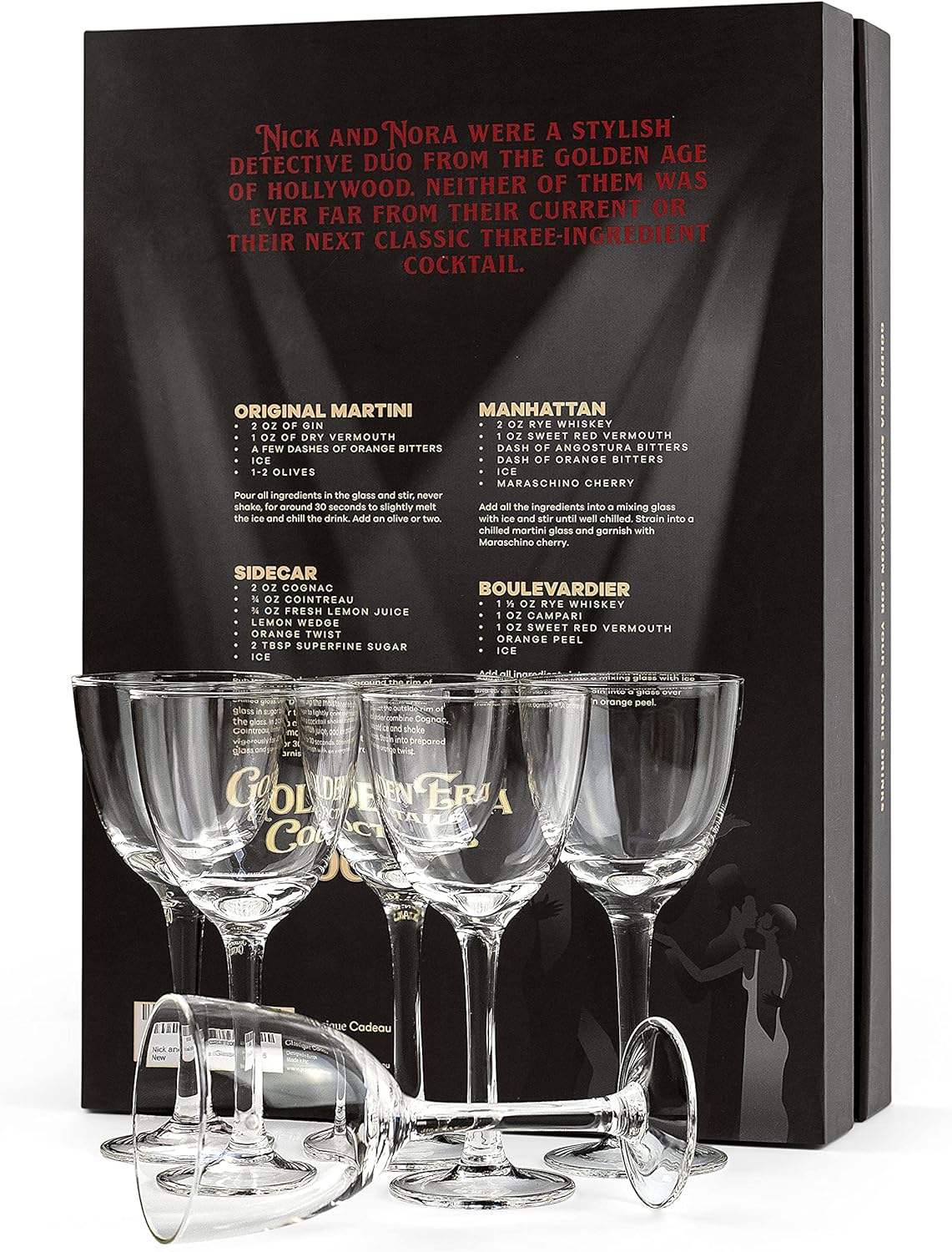 Set of 6 | Vintage Bar Glassware for Martini Cocktails RRP £35
