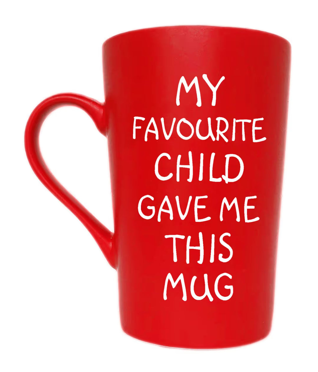 Funny Coffee Mug, My Favourite Child Gave Me This Mug, Red 12 Oz